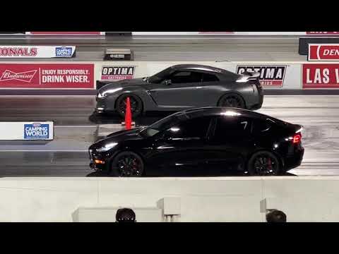 Tesla model 3 vs Nissan GT-R R35