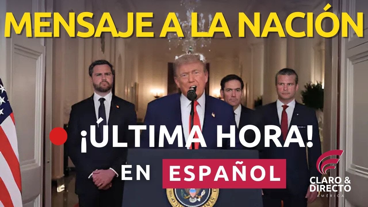 Trump a la Nación: “Irán debe hacer la paz o enfrentará algo peor” | Mensaje urgente tras el ataque