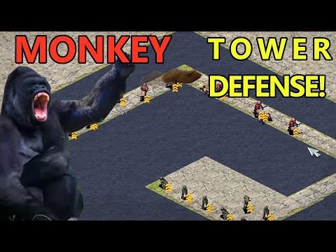 Monkey TD vs 50 Conscripts - [Red Alert 2]