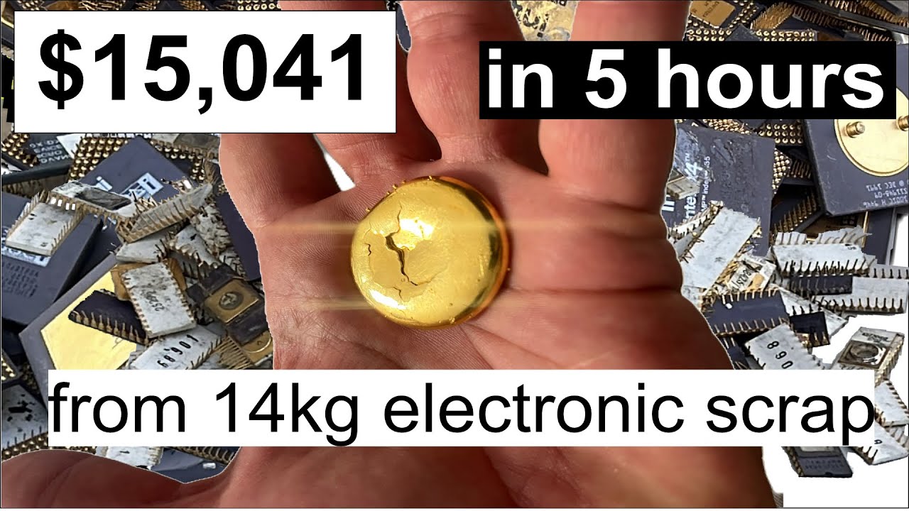 $15,041 worth of GOLD from 14kg Electronic Scrap in 5hrs