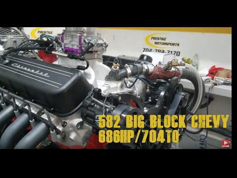 Jared's 582ci Big Block Chevy on the dyno at Prestige Motorsports