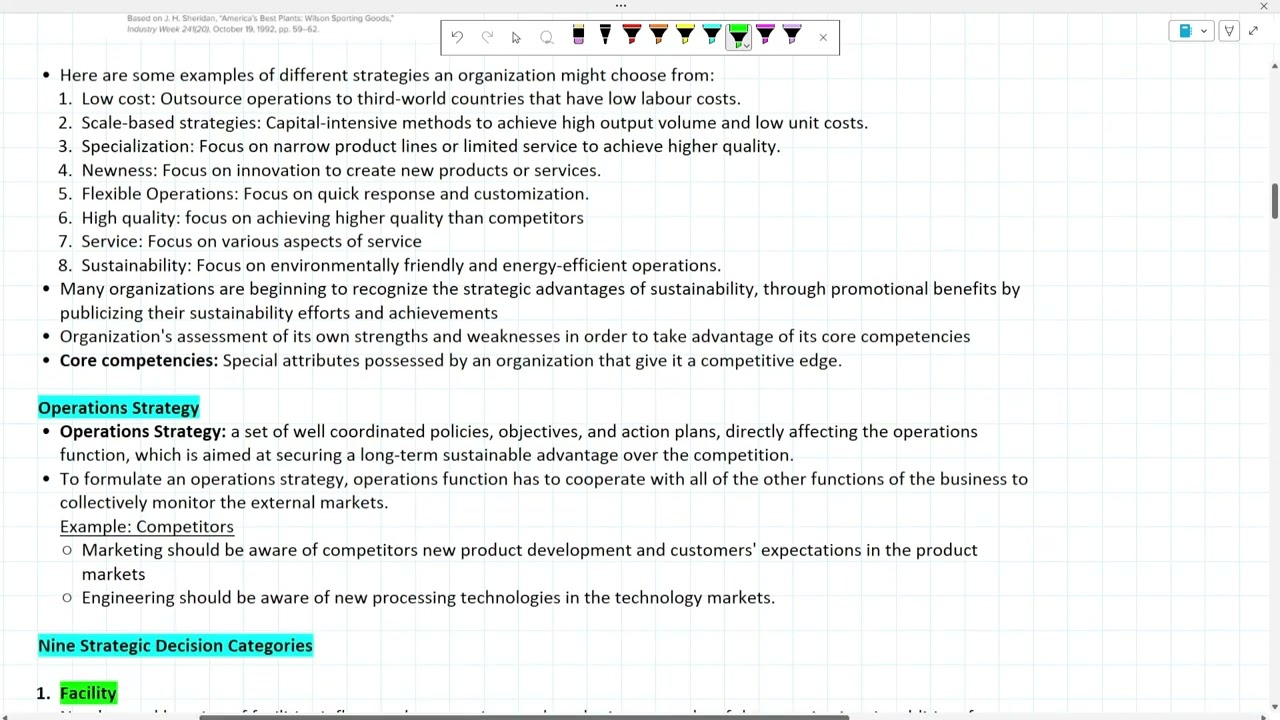 COMM 225 Chapter 2: Competitiveness, Strategy, and Productivity