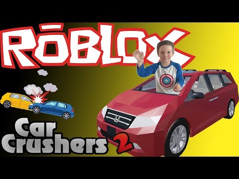 Разбиваем машины в роблокс дерби арена в игре Roblox Car Crushers 2