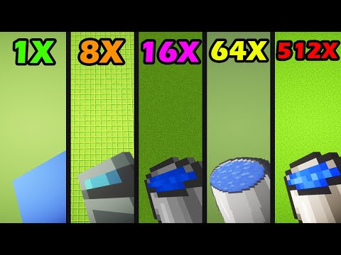 water MLG in 1px vs 8px vs 16px vs 64px vs 512px