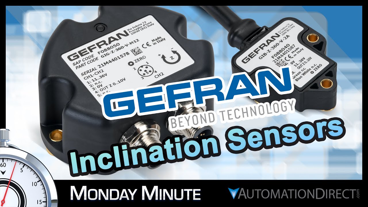 Gefran Inclination Sensors/Tilt Sensors from AutomationDirect