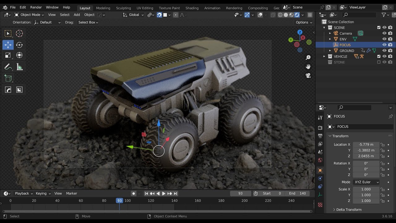 Cyber Truck X-500Rigged 3D Model
