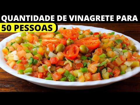 QUANTIDADE DE VINAGRETE PARA 50 PESSOAS