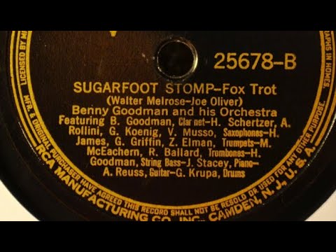 Benny Goodman & Orchestra "Sugarfoot Stomp" Victor 25678 (1937) Gene Krupa (Fletcher Henderson arr.)
