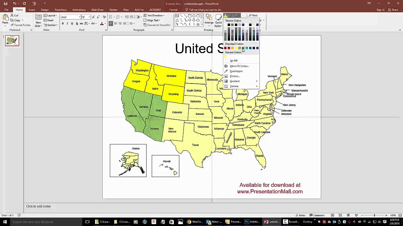 Editable United States PowerPoint Map