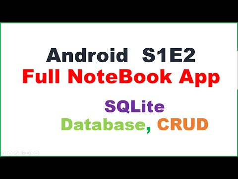 Android Full App Building S1E2 : Costilla Notebook v1 - SQlite Database CRUD