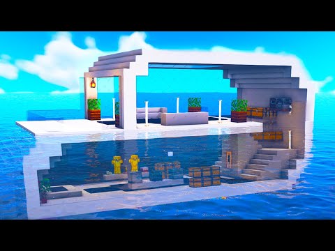 Minecraft: Underwater Modern House | How to build an Underwater House in Minecraft Tutorial