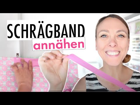 Schrägband annähen für Nähanfänger Schritt für Schritt