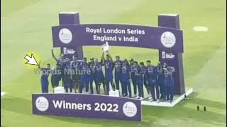 watch : mohammed siraj run away to avoid champagne celebrations | IND vs ENG ODI series 2022