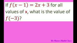 If f(x-1) = 2x - 3, find f( -3)