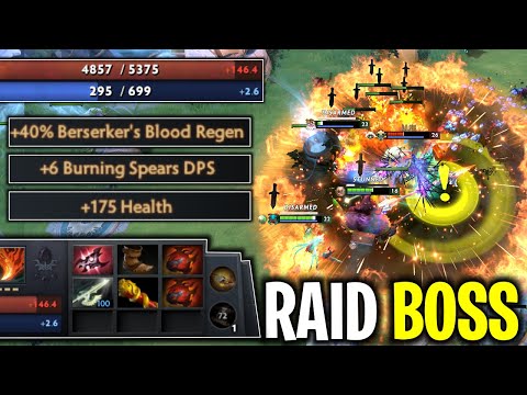 IMBA RAID BOSS +5000 HP HUSKAR WITH 2x HEART IF TARRASQUE | DOTA 2