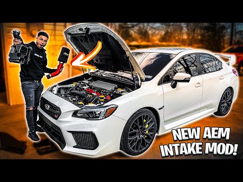 NEW AEM INTAKE FOR MY WRX STI ! (SOUNDS SO GOOD) | BRAAP VLOGS
