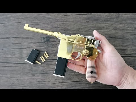 Miniature Mauser Toy Gun Review 2023 - All Metal Shell Ejection Pistol