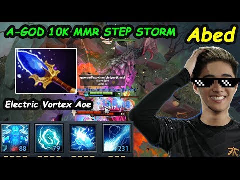 Abed - [Storm Spirit] MIDLANE 10K MMR STEP Aghanim Build Electric Vortex Aoe Dota 2 7.22 Gameplay