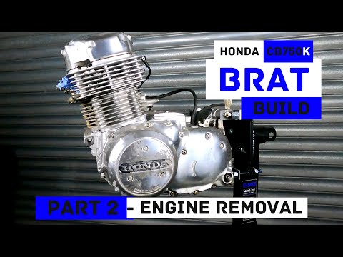 Honda CB750K Custom Brat Build Part 2 - Engine Removal