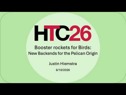 Booster rockets for Birds: New Backends for the Pelican Origin presentation thumbnail