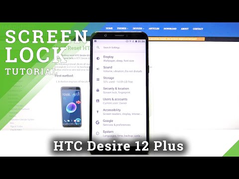 How to Set Up Screen Lock in HTC Desire 12 Plus – Change Screen Lock Method