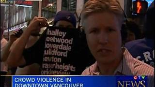 Crowd Violence in Downtown Vancouver - 2011 Stanley Cup Riots June 15th, 2011 (on CTV) Part 2