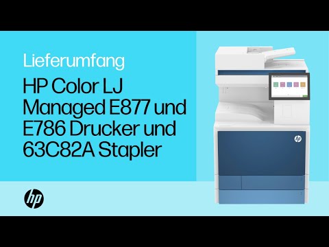 HP Color LJ Managed E877/E786/63C82A Inline-Scanleistenstapler Auspacken und Einrichten | HP Support