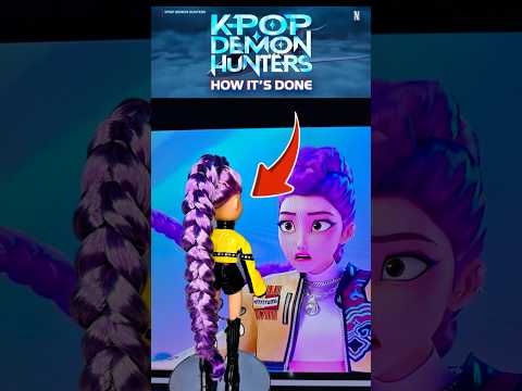 How I Did Rumí’s Braid / K-pop Demon Hunters Inspired Doll Hair TRANSFORMATION 🔥