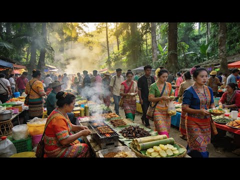 Rainforest Market Day on China-Myanmar-Laos Border 🇨🇳 🇲🇲 🇱🇦