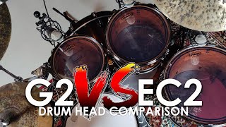 Video thumbnail for Evans EC2 vs.G2 Clear - Direct Drumhead Comparison by DRUM.DOG