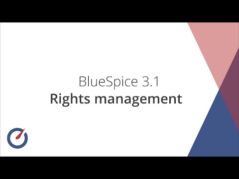 BlueSpice 3.1 - Rights management