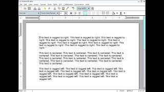 AbiWord: how to justify and center paragraph text #abiword #wordprocessor #linux