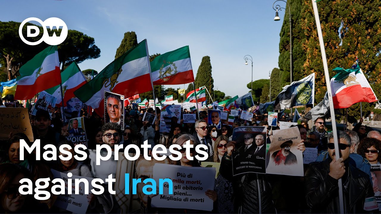 Thousands march across Europe over mass killings in Iran | DW News