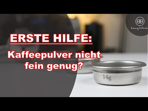 Erste Hilfe: das kann man machen, wenn die Espressomühle nicht fein genug mahlt!
