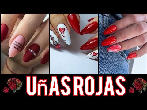 💅UÑAS ROJAS 2021💅DISEÑOS DE UÑAS COLOR ROJO#NAILS #TRENDYNAILS #FASHIONNAILS