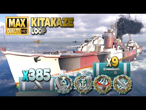 Destroyer Kitakaze: GG on map Loop - World of Warships