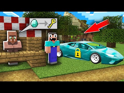 Minecraft NOOB vs PRO: HOW NOOB OPEN SUPER UPGRADED DIAMOND CAR THIS RAREST KEY! 100% trolling