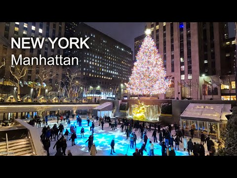 New York - Christmas 2025 in NYC  Snowstorm walk in Manhattan  4К 60fps