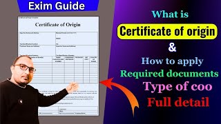 What is Certificate of origin | How to get Certificate of origin | Types of COO & Required documents
