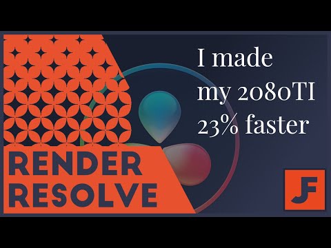 How I made my 2080TI 23% Faster for $180 - Davinci Resolve 16 Render
