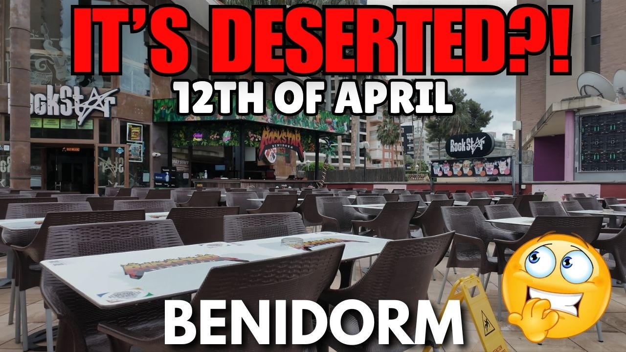 Benidorm Strip DESERTED After the Rain?! 🌧️┃Where are the Tourists?