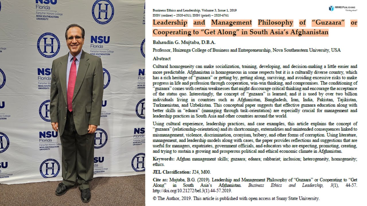Leadership and Management Philosophy of “Guzaara” in South Asia’s Afghanistan - Podcast Discussion