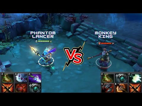 Dota 2 | Phantom Lancer vs Monkey King lvl 30 [WITH SKILLS] | Full Items