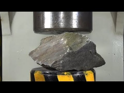 Hydraulic press challenges the world's hardest stone