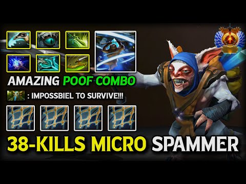 WTF 38-Kills Mega Micro GOD MID Meepo | Full Signature Item Build | Amazing Poof Combo DESTROYS ALL