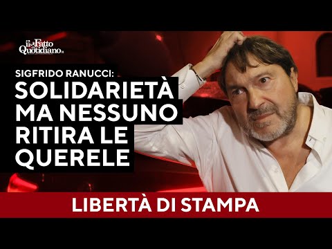 Sigfrido Ranucci: "There's been a lot of solidarity, but no one has withdrawn their complaints."