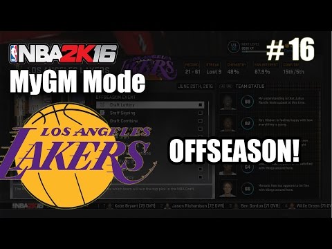 NBA 2K16 Lakers MyGM - Offseason is Here!! - Ep.16