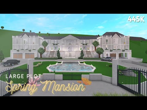 Bloxburg | Spring Mansion 445k Large Plot | House Build
