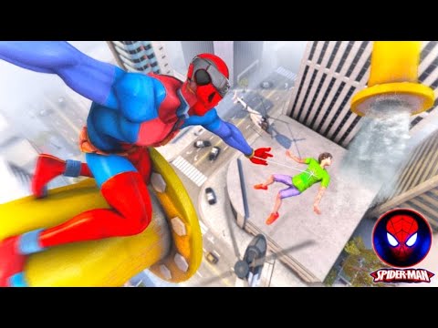 Flying Superhero Spider Superhero Rescue Mission