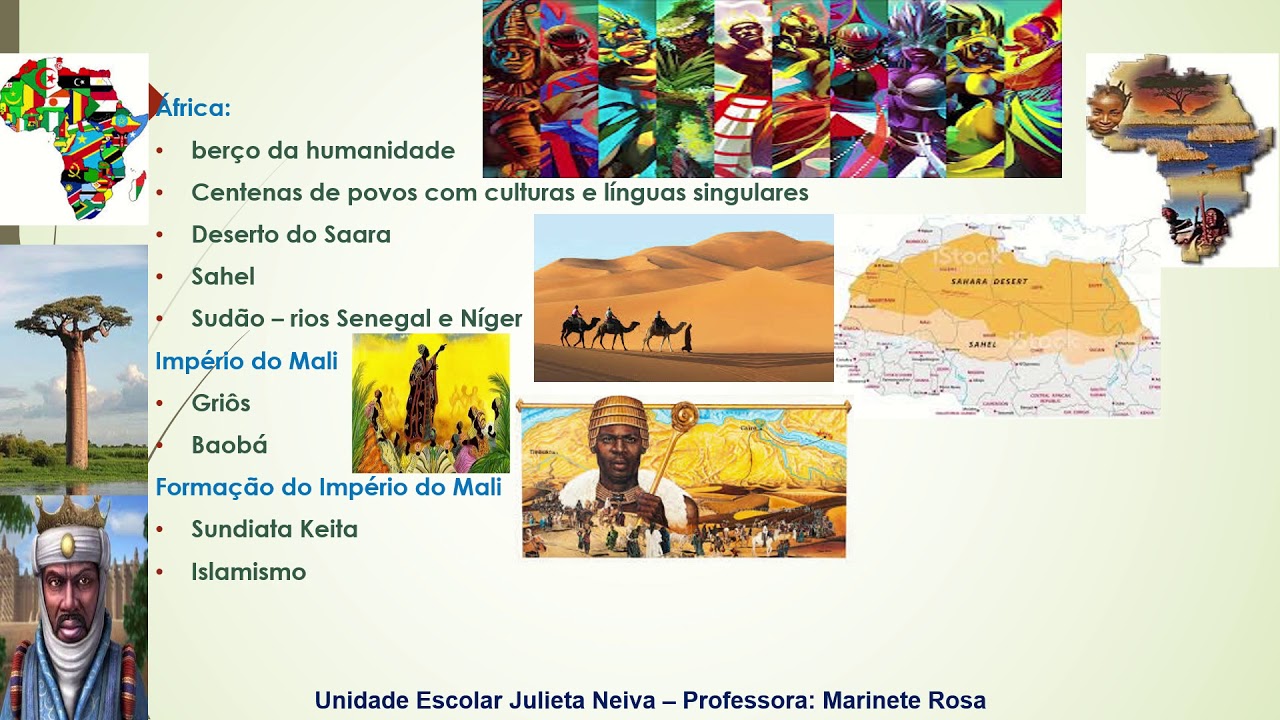 Povos e culturas africanas malineses, bantos e iorubas. 7 ano Ensino Fundamental
